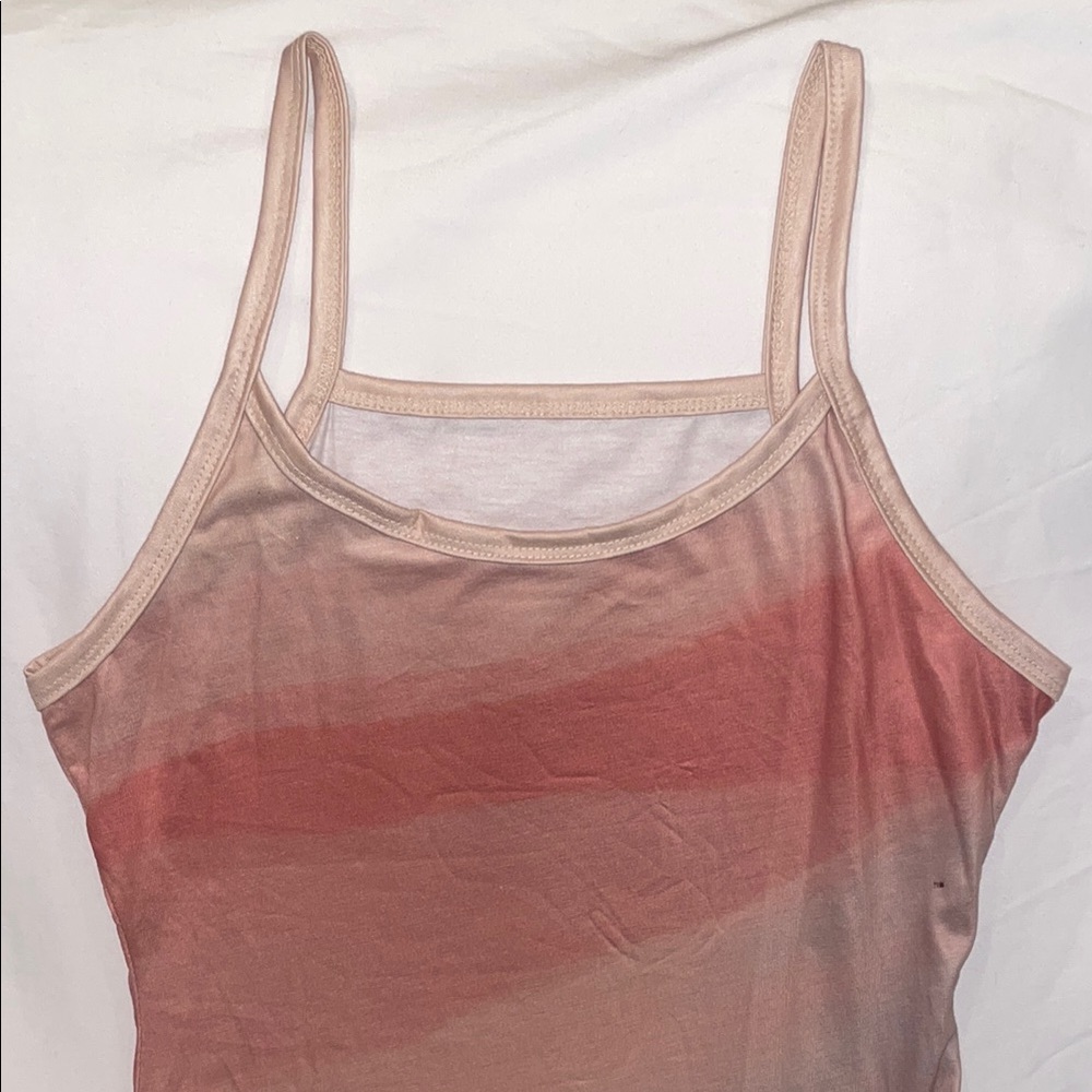 Pink and Blue Gradient Spaghetti Strap Slip Dress - Picture 6 of 11